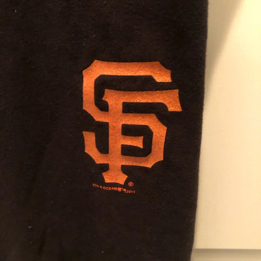 Justice Kids Black and Orange San Francisco Giants Yoga Leggings Pants